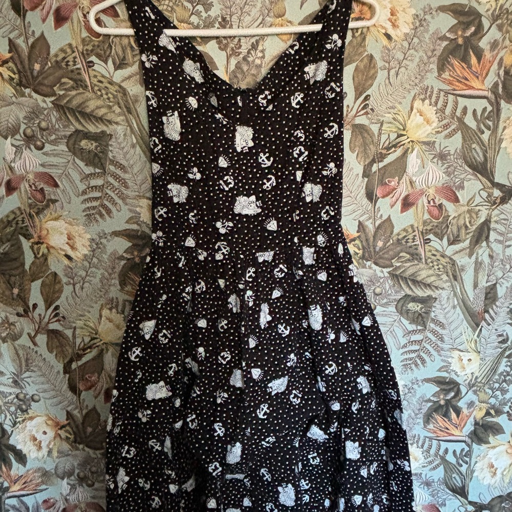Lucky 13 tattoo anchor print dress small